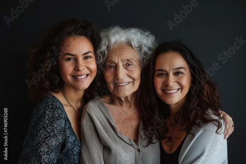 Three Generations: Grandmother, Mother, and Daughter