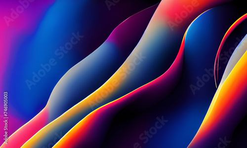 abstract colorful wave shapes background