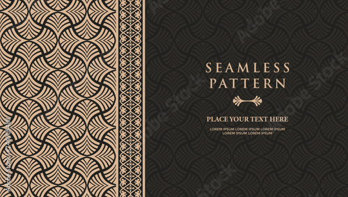 Luxury and elegant vector javanese batik seamless pattern template