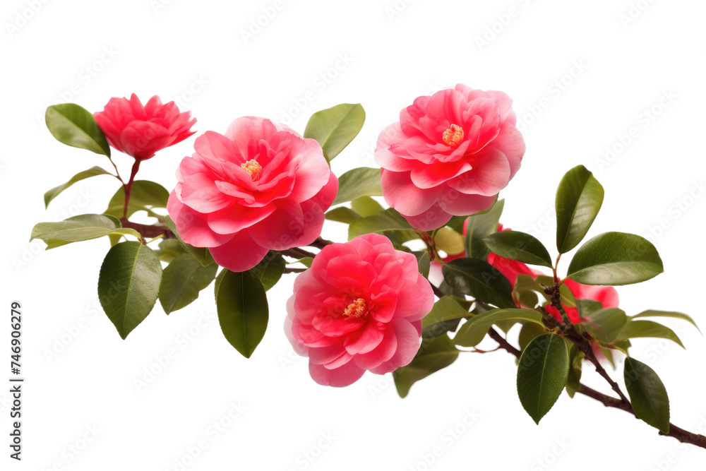 Camellia Plant Display Isolated On Transparent Background