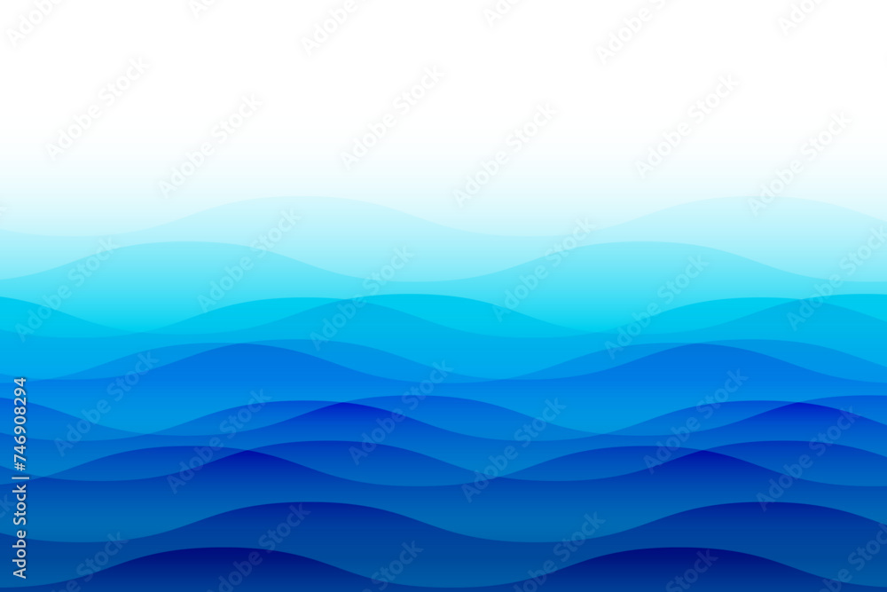 blue round ocean wave pattern
