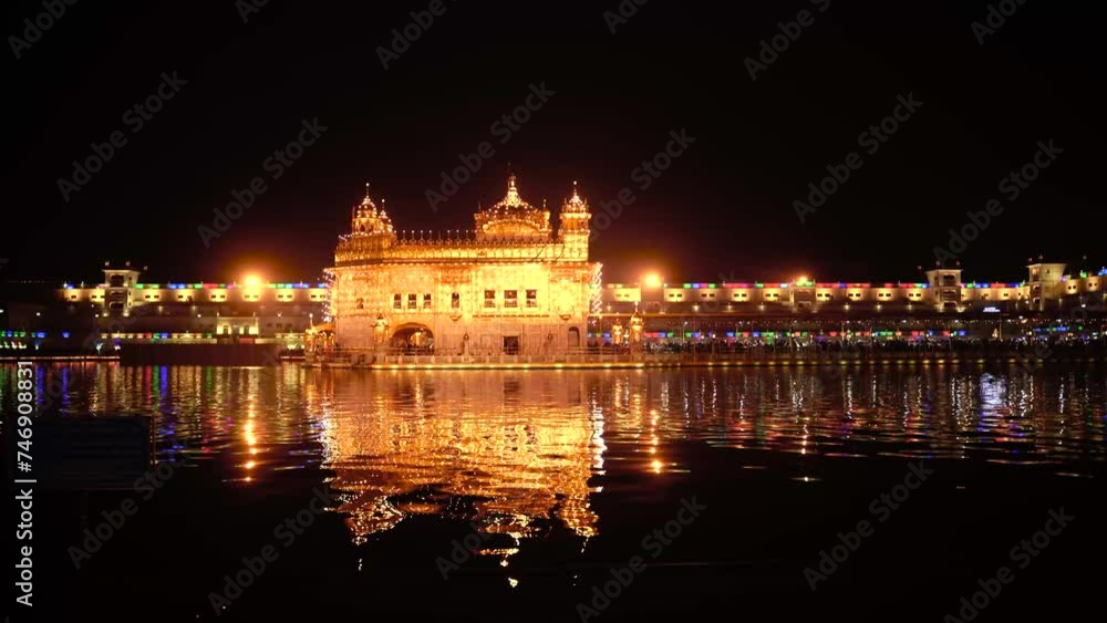 Celebrate Gurupurab in Golden Temple and Fireworks, Fireworks adorn sky around Golden Temple on Guru Ramdas gurpurab Celebrate Gurupurab in Golden Temple and Fireworks, Fireworks adorn sky around Golden Temple on Guru Ramdas gurpurab
