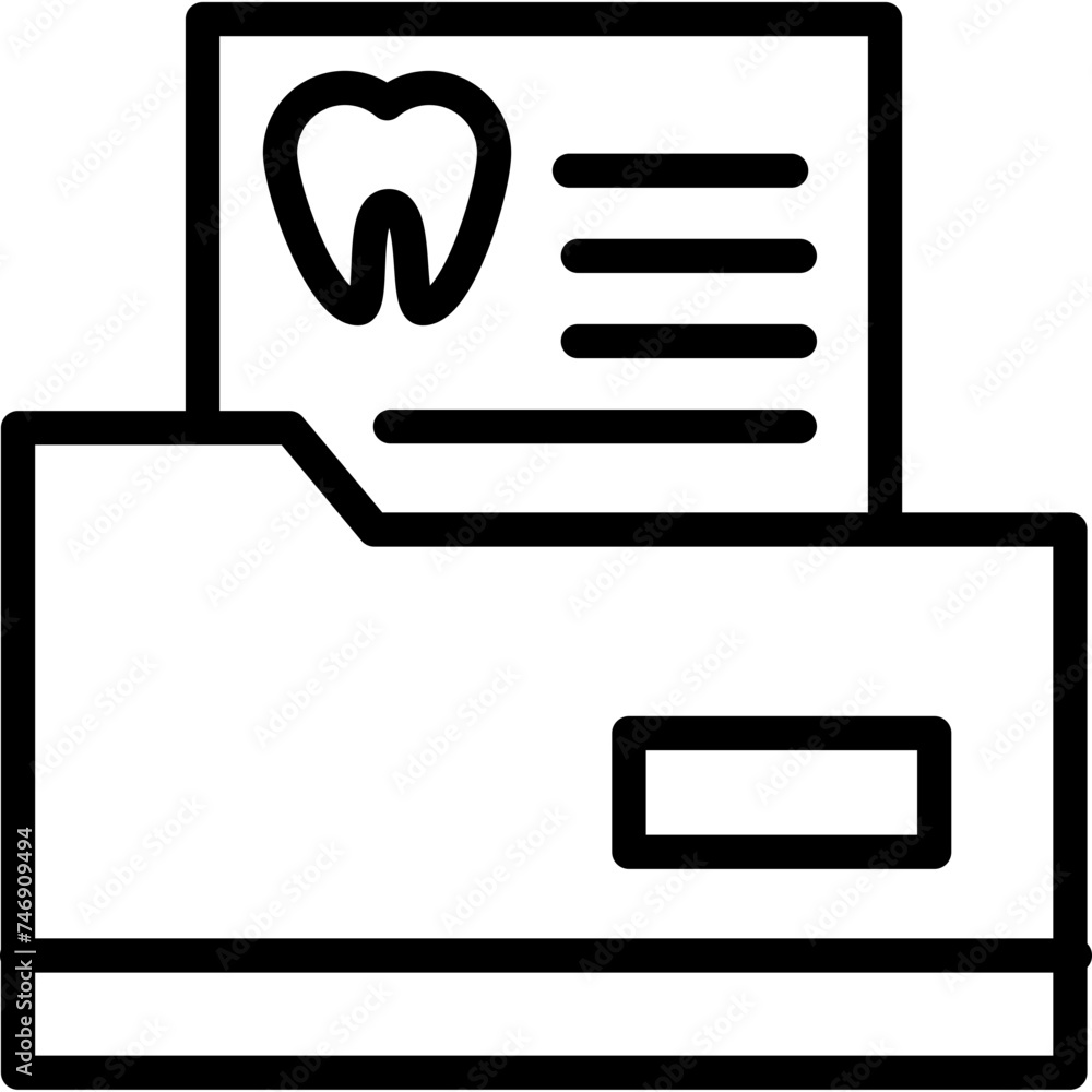 folder tooth vector icon design folder tooth vector icon design