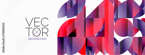 Abstract masterpiece formed by delicate interplay of circles, squares, and triangles. Geometric elements converge in harmonious chaos, evoking sense of modern creativity. Symphony of shapes