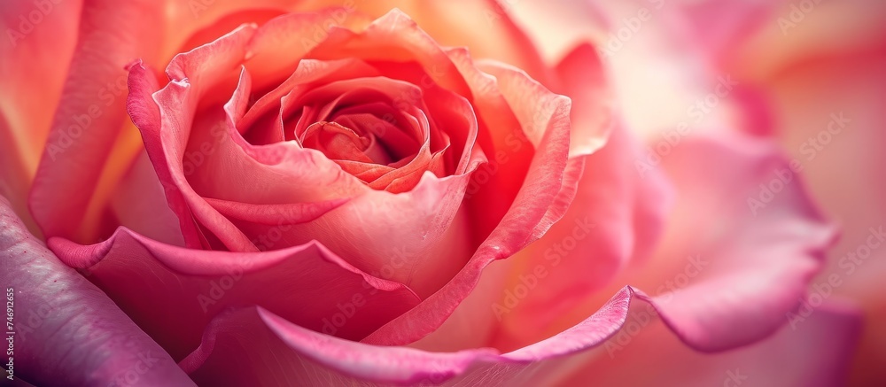 Elegant Close Up of a Vibrant Pink Rose Blossom - Delicate Floral Beauty in Detail