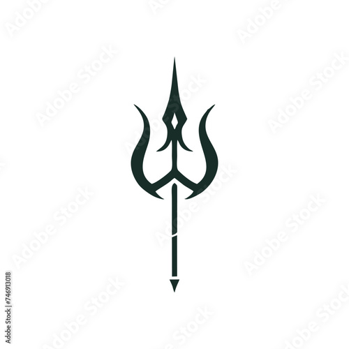 Trident logo icon Abstract forked spear sign Abstract forked spear sign. Vector illustration.
