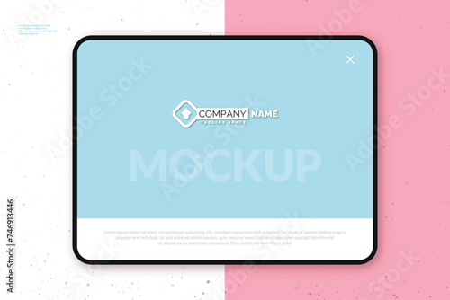 Demo iPad Mockup front view blank tablet 