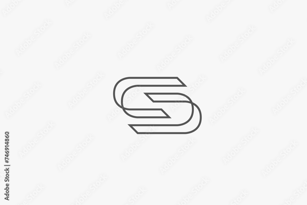 Illustration vector graphic of line art letter S. Good for logo Illustration vector graphic of line art letter S. Good for logo