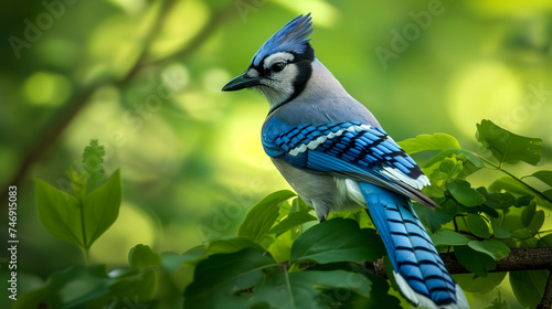 Blue_Jay_perched_in_a_North_American_forest_wildlife