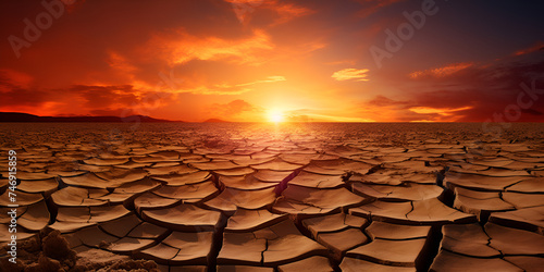 cracked earth in the desert scenic view natural beauty drought climatic landscape background