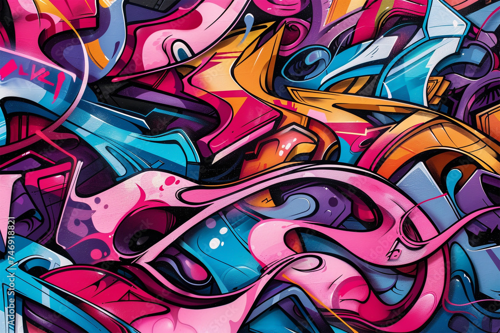 Urbaner Ausdruck: Kreativer Graffiti-Hintergrund für Streetart-Liebhaber