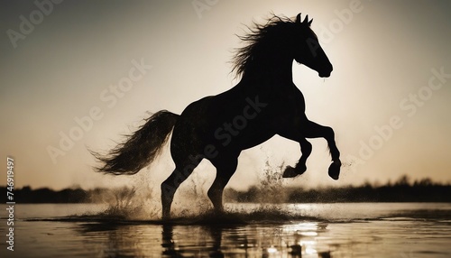 Graceful Equine Majesty  Two-Legged Rearing Horse