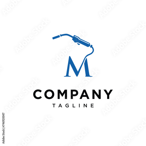 Letter M welding logo icon vector template eps