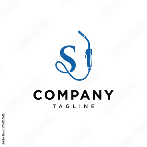 Letter S welding logo icon vector template eps
