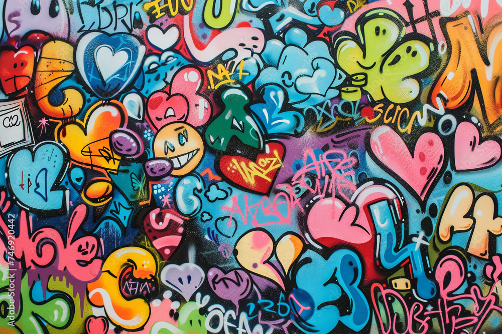 Urbaner Ausdruck: Kreativer Graffiti-Hintergrund für Streetart-Liebhaber Urbaner Ausdruck: Kreativer Graffiti-Hintergrund für Streetart-Liebhaber