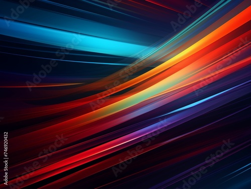 Wavy Lines Abstract Background. Generative AI