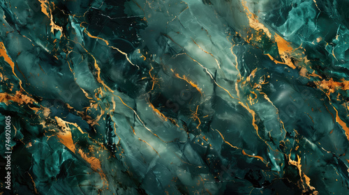 Green marble with golden veins