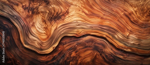 A close-up of a wooden surface revealing intricate wavy lines and patterns. The texture of the wood creates a captivating display of natures beauty.