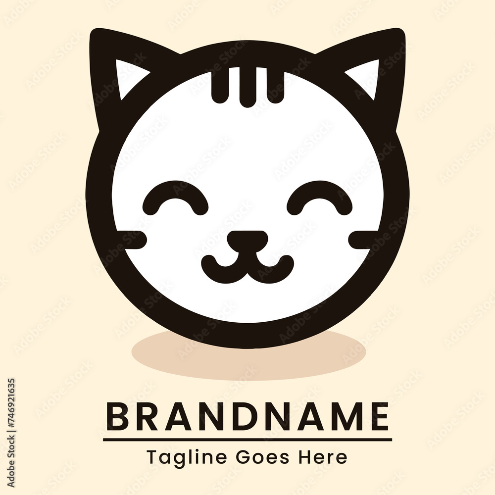 white cat head logo simple and flat soft color cute white logo for branding white cat head logo simple and flat soft color cute white logo for branding