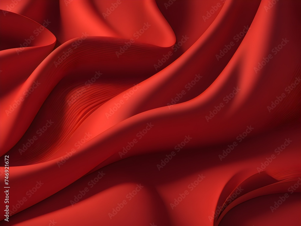 Obraz premium Smooth 3d realistic flowing red fabric background
