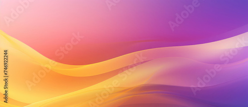 Abstract background wallpaper with curved wavy soft gradients and slightly blurred purple and yellow colors