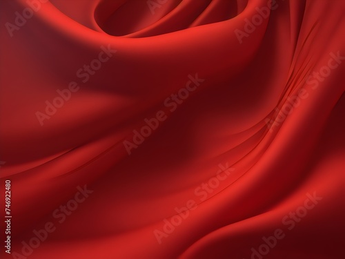 Smooth 3d realistic flowing red fabric background