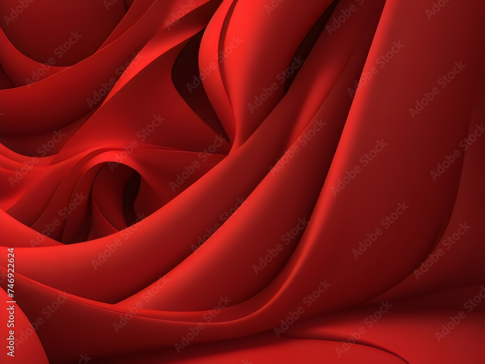 Smooth 3d realistic flowing red fabric background Smooth 3d realistic flowing red fabric background