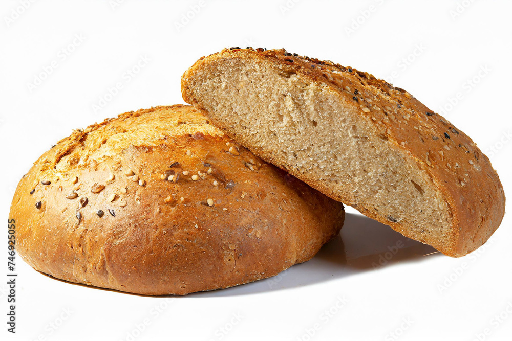 loaf of bread isolated on white background loaf of bread isolated on white background