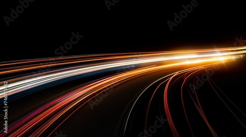 Rush of Twilight  Streaks of Speed. Speed light trails  Colorful glowing swirls.