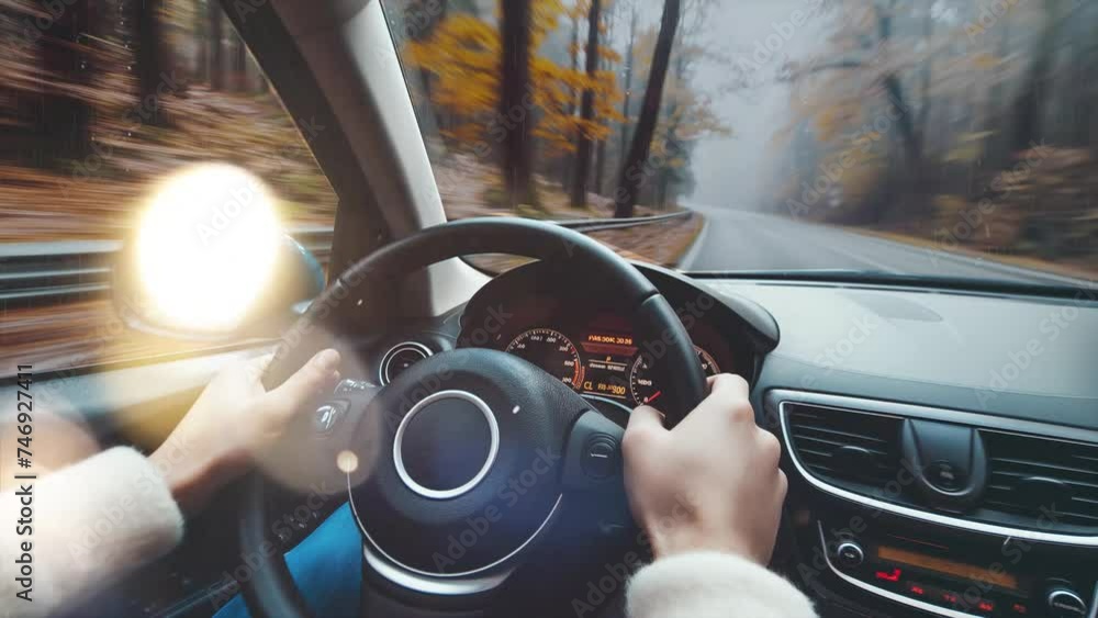 driving a car view on the road. seamless looping overlay 4k virtual video animation background driving a car view on the road. seamless looping overlay 4k virtual video animation background
