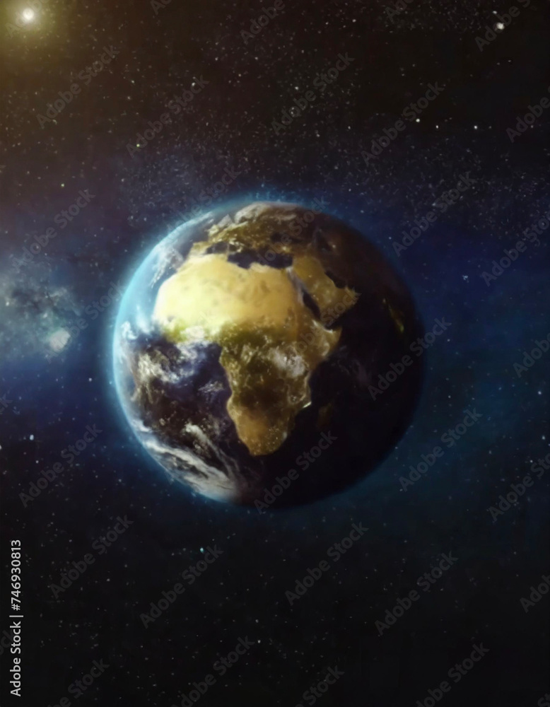 Naklejka premium 宇宙 地球 earth Generative AI