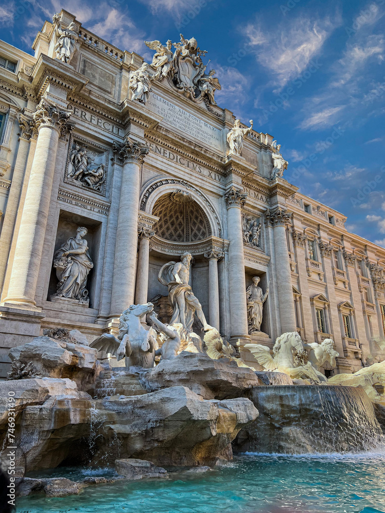 Trevi Fountain a monument built ancient time for water supply in Rome-Itly in Europe. O ne of the most famous fountain in world