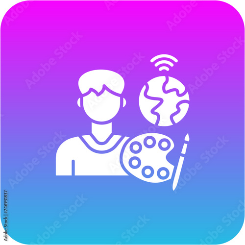 Digital nomad Icon