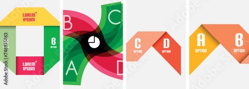 Set of infographic lines poster backgrounds. Vector illustration For Wallpaper, Banner, Background, Card, Book Illustration, landing page