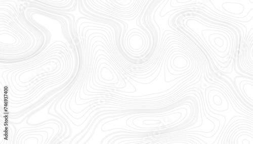Background of the topographic map. Topographic map lines  contour background. Map on land vector terrain Illustration. Black and white abstract background vector