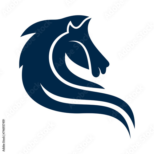 Horse Head Vector Logo Design Template