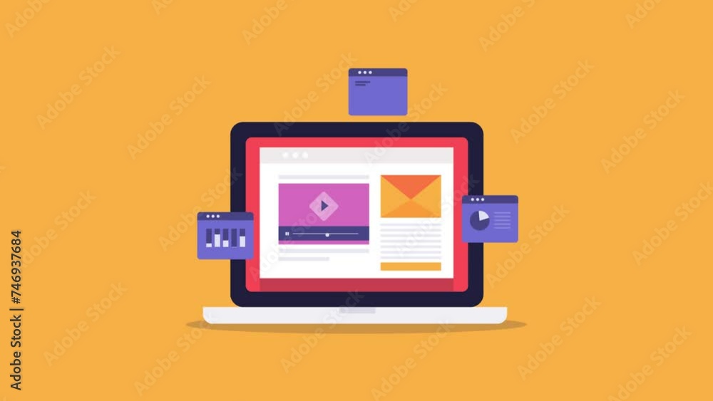 Digital content promotion and e-business performance marketing report analytics data on dashboard screen, video animation concept. Digital content promotion and e-business performance marketing report analytics data on dashboard screen, video animation concept.