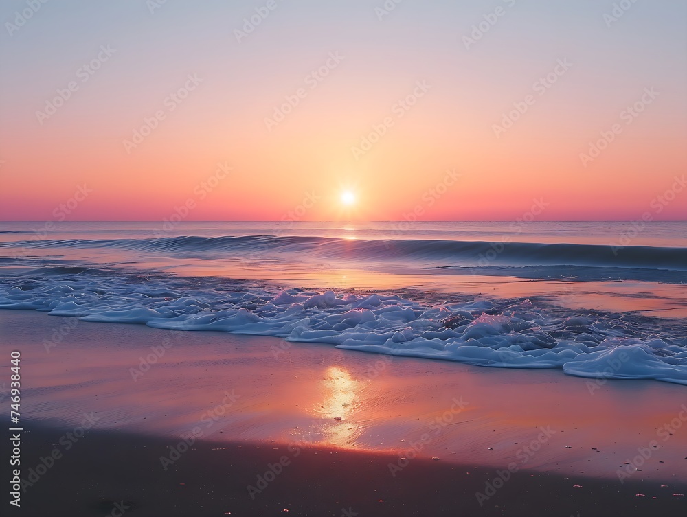 The beauty of the sunrise over the sea The beauty of the sunrise over the sea
