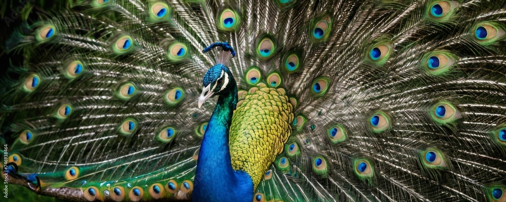 Obraz premium A beautiful peacock