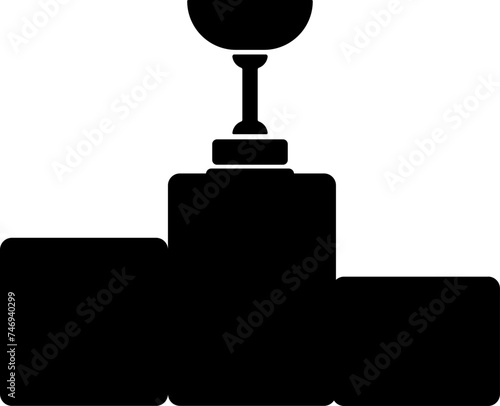 Winner trophy icon with runner up stages.