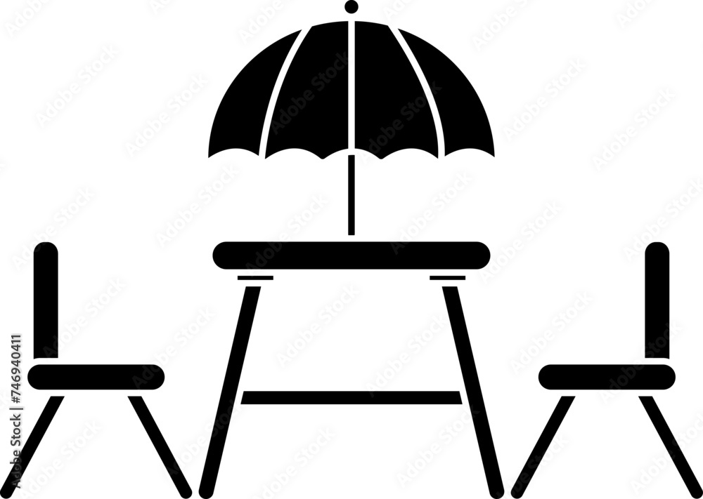 Restaurant view, glyph sign or symbol. Restaurant view, glyph sign or symbol.