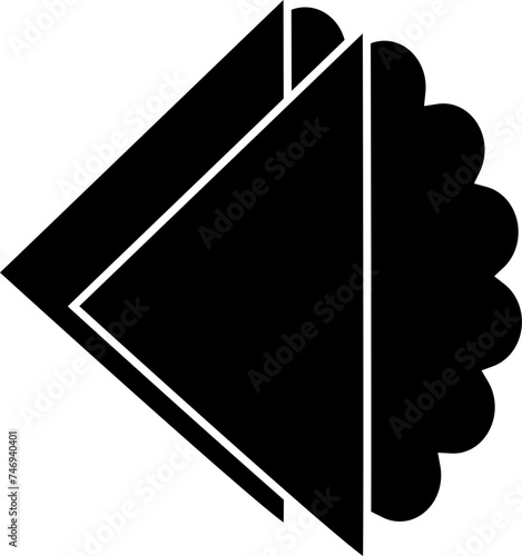 Glyph sandwich icon or symbol.