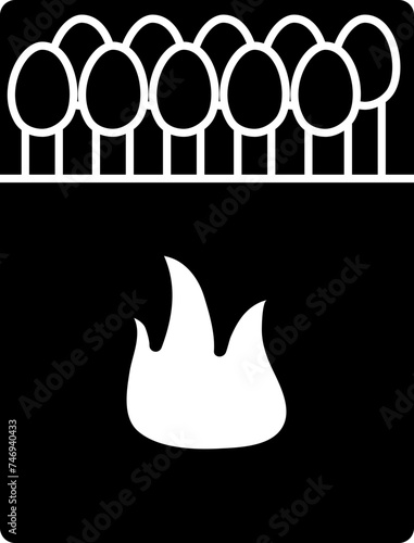Vector illustration of matchbox icon.