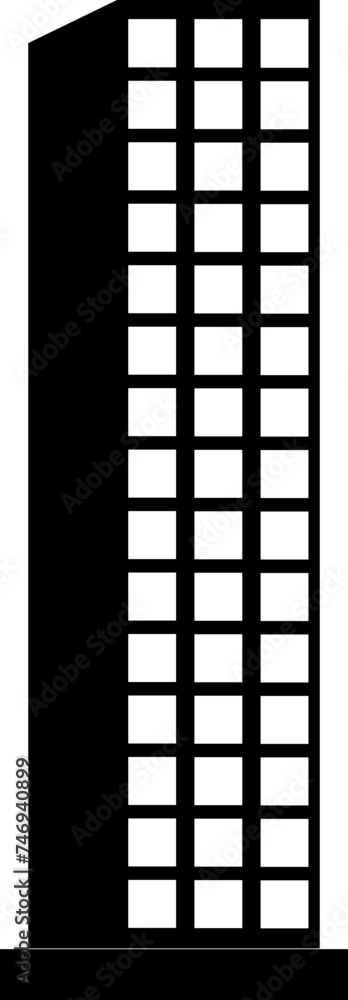Illustration of b&w apartment icon. Illustration of b&w apartment icon.