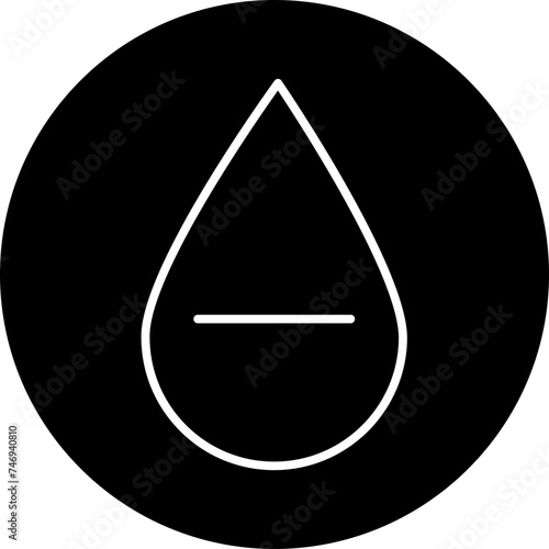 Flat style negative blood group icon in black color.