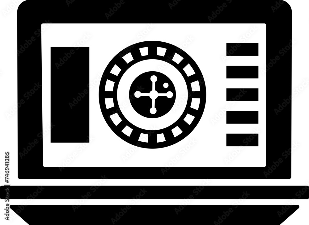 Online casino game in b&w laptop. Online casino game in b&w laptop.
