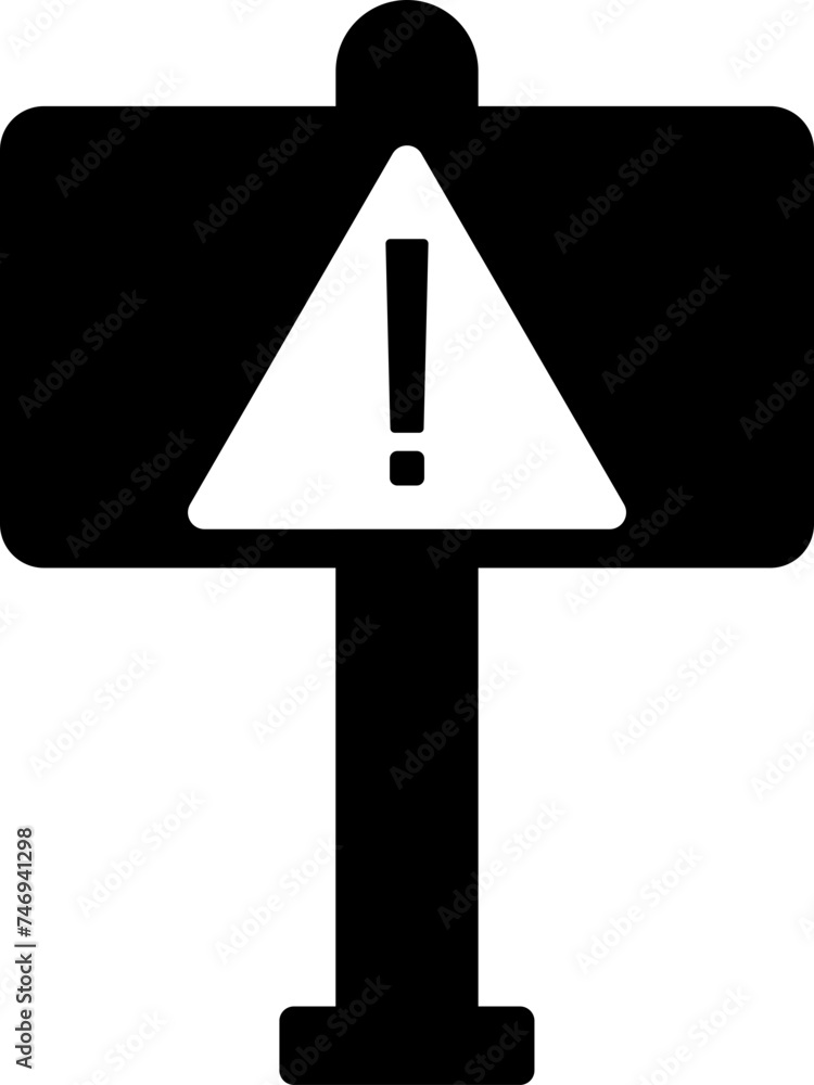 B&W danger sign on board or caution icon. B&W danger sign on board or caution icon.