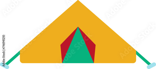 Flat style tent on white background. Free Download Flat style tent on white background. - GFXLoad