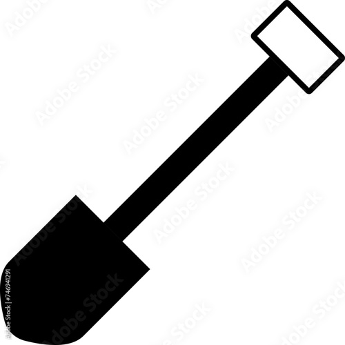 Illustration of a shovel icon. 