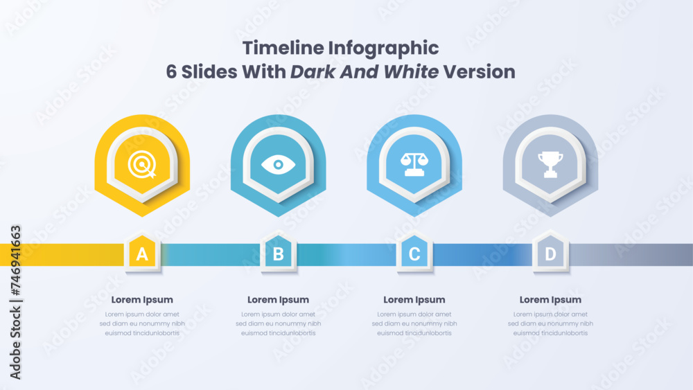 Infographic template with 5 steps